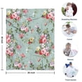 thumbnail image 4 of Pioneer Flower Floral Print Pattern Blanket,Comfortable Soft Flannel Throw Blanket,All Season,Warm Lightweight Blankets for Sofa Bed Couch Living Room Chair,30"x40", 4 of 4