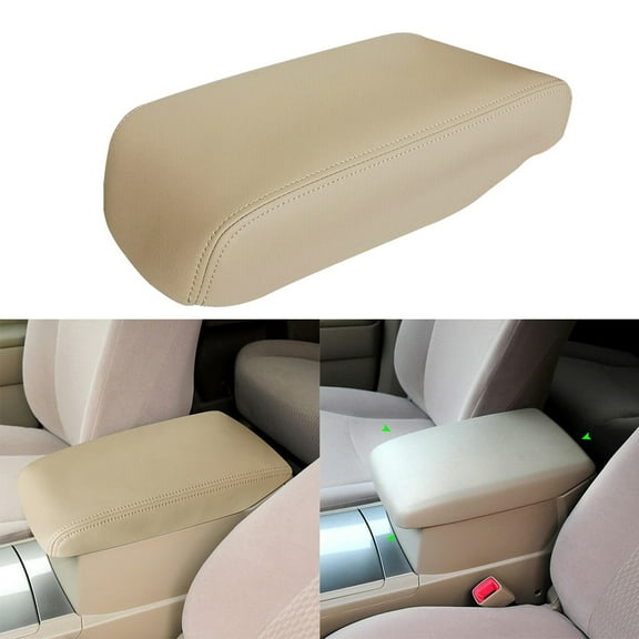 For Toyota for Highlander 2008-13 Leather Center Console Lid Armrest Cover Beige