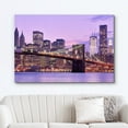 thumbnail image 2 of wall26 Canvas Print Wall Art New York City Pink Sunset Bridge Architecture Cityscape Photography Realism Rustic Scenic Landscape Modern Relax/Calm Colorful for Living Room, Bedroom, Office - 32", 2 of 5