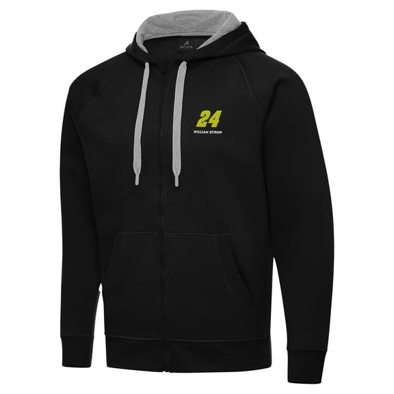 Men's-Antigua  Black William Byron Victory Full-Zip Hoodie