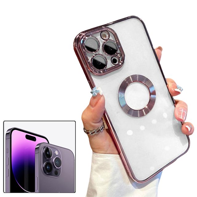 Cubiertas de teléfonos celulares con marca de fuga de patrones de revestimiento de CD para Iphone 11/11 Pro / 11 Pro MaxPinkPara iPhone 14