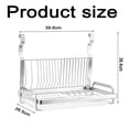 thumbnail image 5 of Wall-Mounted Dish Rack, Foldable Dish Drying Rack, Scientific Spacing, For Kitchen And Bathrooms, Easy To Clean, Space-Saving Hooks, 1PCS, 5 of 5