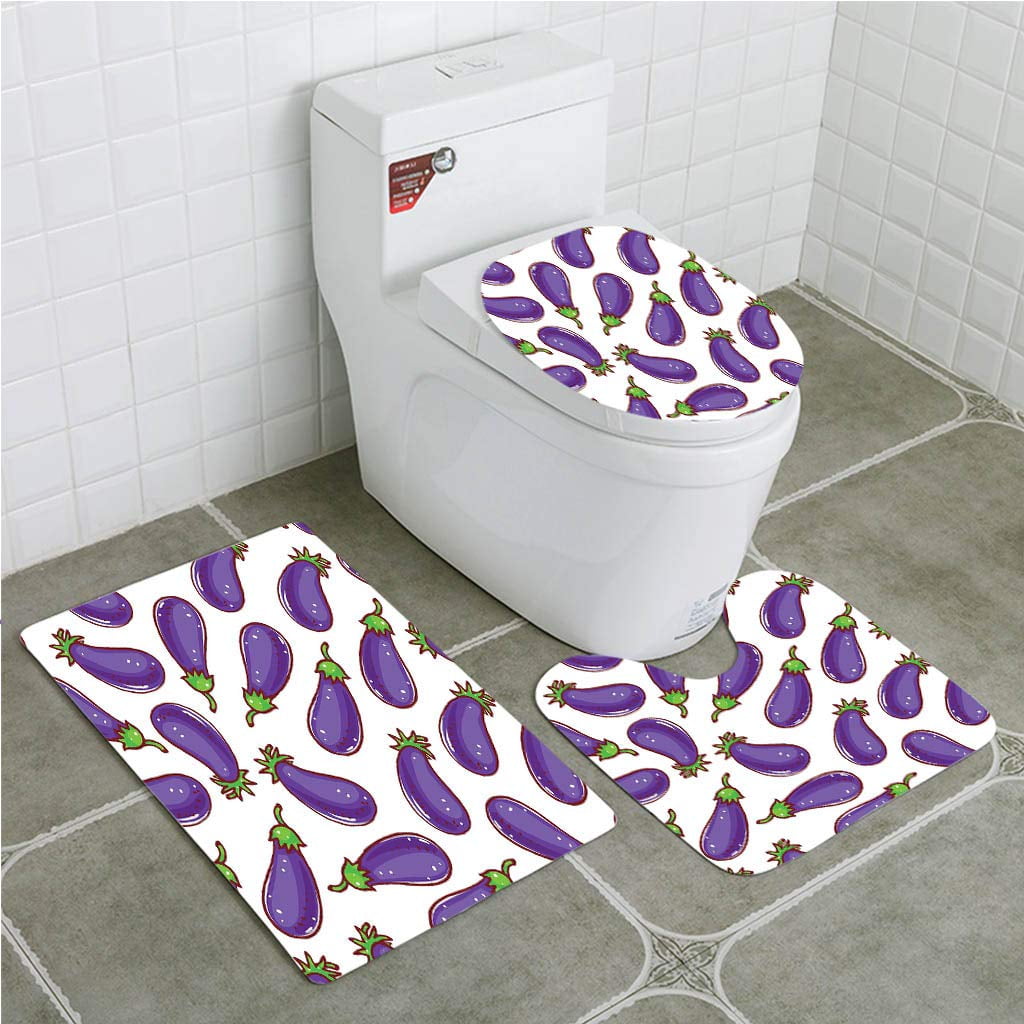 XDDJA Eggplant Cute Eggplants White Spots on a White Healthy Foods