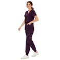 thumbnail image 5 of COZY SCRUBS Scrubs for Women Set - Stretch V-Neck Scrub Top & Jogger Pant with 8 Pockets, Yoga Waistband, Anti Wrinkle, Slim Fit Women Scrubs, 5 of 7