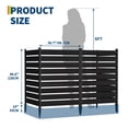 thumbnail image 6 of 2 Panels No-Dig Outdoor Privacy Screen Fence,49 x 38 in Weather-Resistant Aluminum Frame, No-Dig Installation with Ground Stakes for Patio, Yard, Trash Can & Pool Equipment Enclosure, 6 of 7