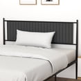 thumbnail image 6 of EastVita Bed Frames, Platform Bed with Sturdy Metal Headboard, Bed Frame Mattress Foundation with Slat Support and 12.3" Storage Height, Easy Assembly, No Box Spring Needed Black + Upholstered, 6 of 7