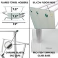 thumbnail image 6 of Freestanding Towel Rack Three Bars Tempered White Glass Base, 6 of 8