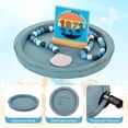 thumbnail image 4 of Hanobe Decorative Coastal Wooden Tray Decor - 1PC 11.5" Distressed Light Blue Coastal Farmhouse Decor，Beach Centerpiece for Table  (Farmhouse Shell Collection), 4 of 10