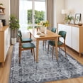 thumbnail image 2 of Wellber Soft Rugs Retro Area Rug Vintage Carpet for Living Room Bedroom Office Home Decor,4'x6',Gray, 2 of 7