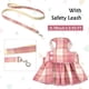 thumbnail image 3 of Arnés y correa para perro a cuadros, vestidos para cachorros para perros pequeños y medianos, vestidos de verano ajustables para perros, ropa para perros Yorkie Chihuahua, ropa para mascotas para, 3 of 8