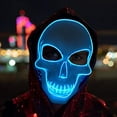 thumbnail image 3 of Halloween Mask LED Light Up Scary Skull Mask Costume Cosplay EL Wire Halloween Party, 3 of 6