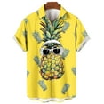 thumbnail image 4 of Xysaqa Hawaiian Shirt for Men Tshirts Shirts for Men Mens Hawaiian Pineapple Shirts Casual Short Sleeve Button Up Tropical Shirts Funny Novelty Print Beach Summer Shirts S-5Xl Reg & Big & Tall Mens Su, 4 of 4