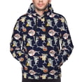 thumbnail image 2 of Bingfone Sharks In Sunglasses Men's Drawstring Hoodie Long Sleeve Pocket Sweatshirts-Large, 2 of 6