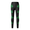 thumbnail image 3 of NAFUU Girl's Pants St Patricks Day Leaf Printed Leggings Childrens Play Party Comfortable Stretch Athletic Yoga Bottoms Pants For Girls Sizes 4-5 Years, 3 of 6