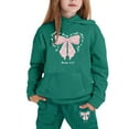 thumbnail image 4 of MAIHAN-Girls Winter Hoodie & Joggers Set 2-13 Years, Winter Hoodie and Pants 2-Piece Outfit, Cozy Warm Lined Sweatsuit for Boys and Girls(Dark Green5,10-11Years), 4 of 4