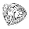 thumbnail image 2 of 925 Sterling Silver Platinum Plated Floral Vines Women Valentines Day Gifts Ring, 2 of 4