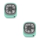 thumbnail image 2 of Bewildely Ventilador portátil Ventiladores de aire de escritorio de mano Refrigeración antideslizante Hogar Verde Verde 2Conjunto, 2 of 6