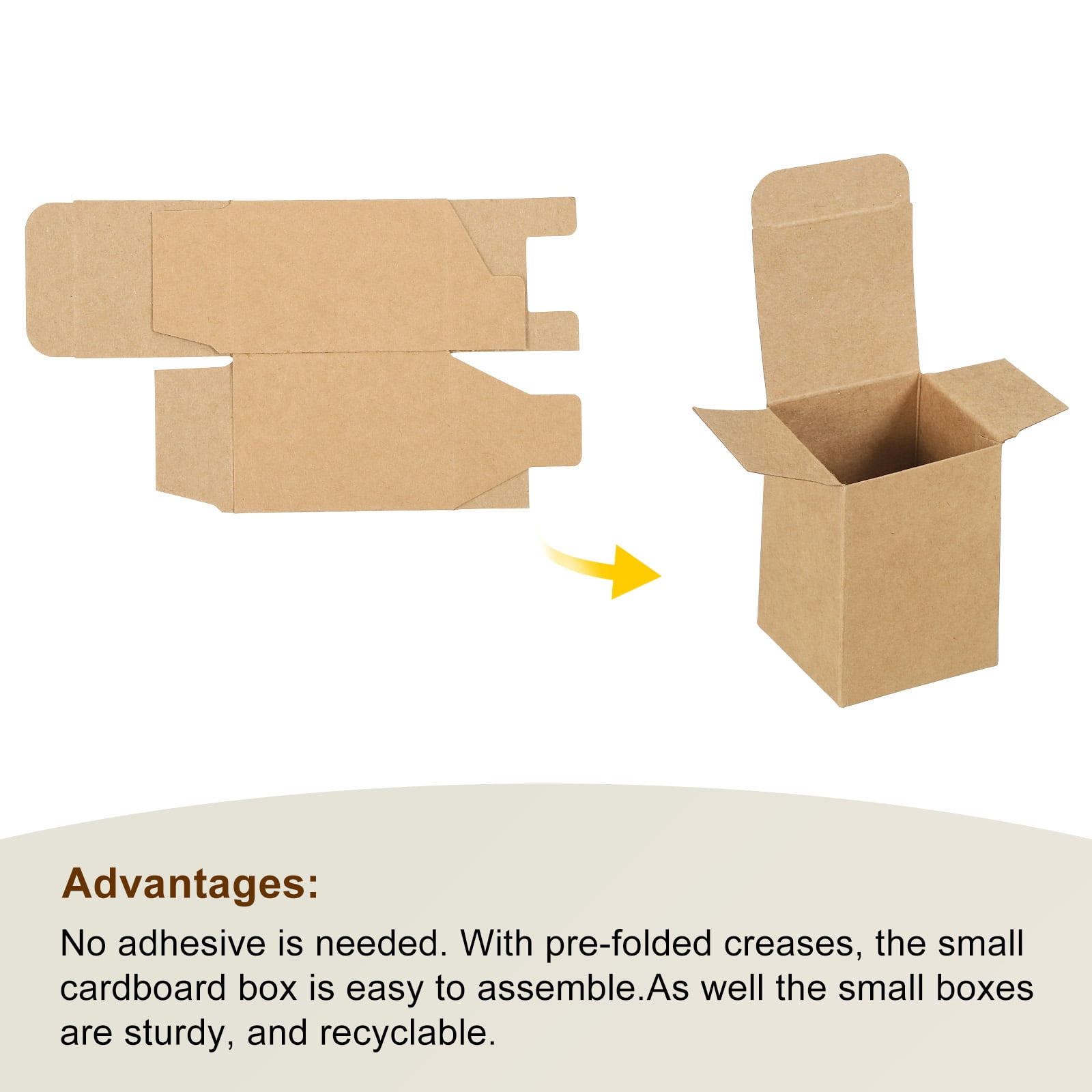 Unique Bargain Paper Recycled Gift Corrugated Paper Box Brown 2"x 2"x 2.8"