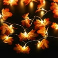 thumbnail image 2 of Guirnalda de hojas iluminada para decoración de otoño FloreceBien, decoraciones de Acción de Gracias, luces LED impermeables de 8,2 pies y 30 LED con control remoto, 8 modos de parpadeo, decoración, 2 of 7