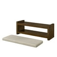 thumbnail image 5 of 47" Modern Accent Bench with Lower Shelf Storage, Padded Seating for Living Room & Bedroom, Stylish Compact Design, Linen Upholstery, 5 of 7