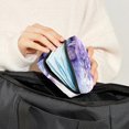 thumbnail image 5 of Sanitary Napkin Storage Bag for Girls Women, Portable First Period Pads Bag Tampons Holder Girls Travel Makeup Bag, Large Capacity Purple Lilac Butterflies, 5 of 6