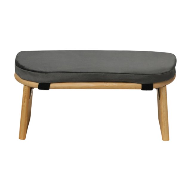 Banco de meditación plegable para interior y exterior, dormitorio y sala de estar. Gris oscuro