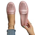 thumbnail image 6 of Willtoo Women's Hollow Out Flat Jelly Sandals, Solid Color Round Toe PVC Slip On Shoes, Casual Summer Beach Sandals, 6 of 6