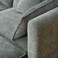 thumbnail image 6 of 144" Cloud Couch,Grey Modular Sectional Sofa,U Shaped Couch with Ottoman, Chenille Fabric,6 Seats with Pillows,Cup holder,sofa set for living room, 6 of 17