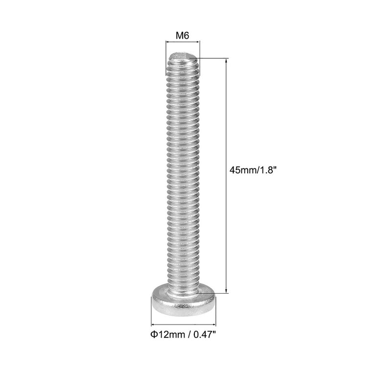 10 PCS White Nylon M6x12mm Pan Head Phillips Machine Screws - Nylon66/PC Material, 94V-2 Rated