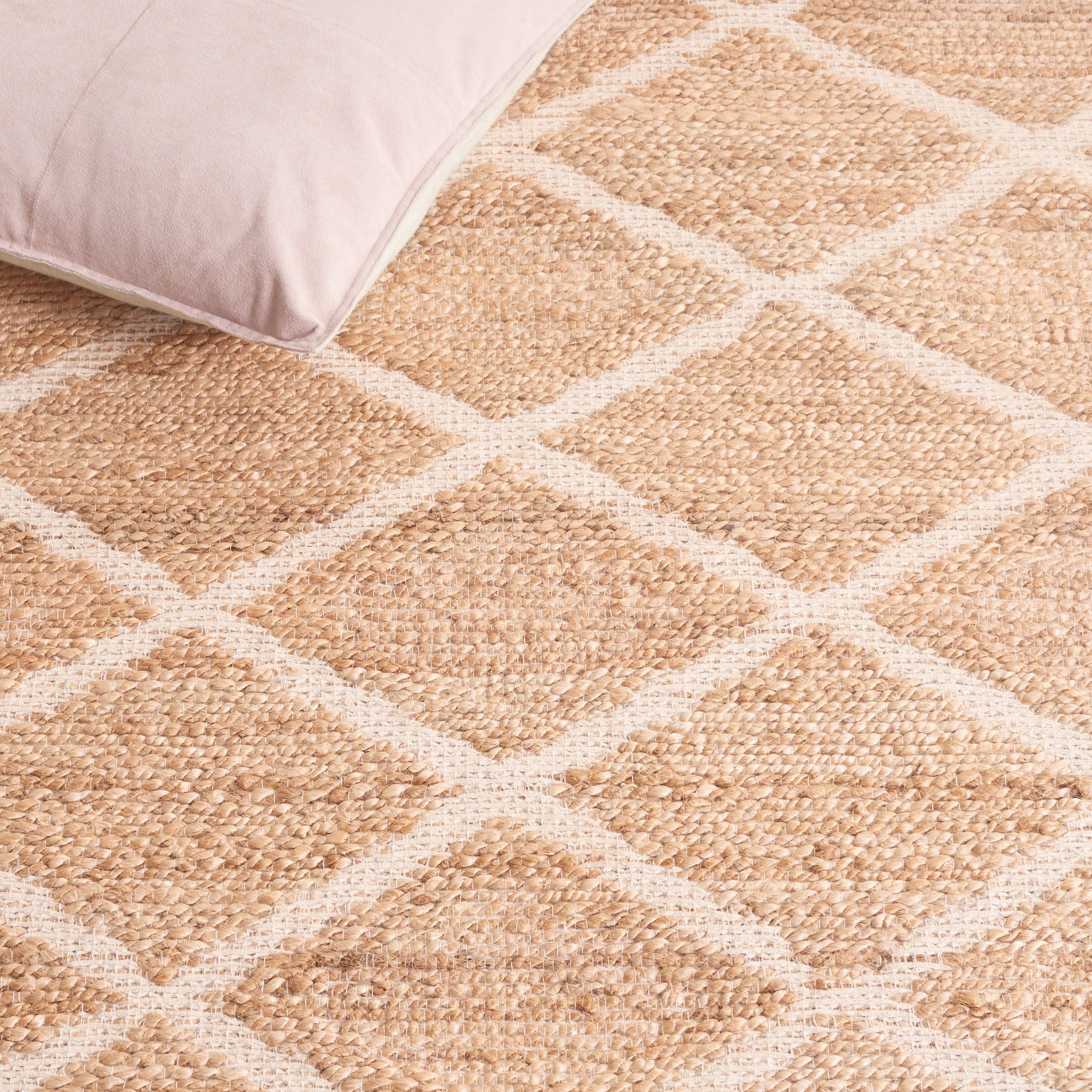 SAFAVIEH Natural Fiber Mike Geometric Area Rug, Natural/Ivory, 5' x 8'