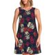 thumbnail image 1 of Fotbe Roses Skulls Vestido de Verano sin Mangas para Mujer – Vestido Midi Línea A, Estilo Camiseta Floral, Vestido Playero Casual y Fluido, 1 of 7