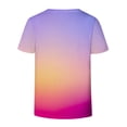 thumbnail image 5 of OGLCCG Womens Short Sleeve T Shirts Casual Tunic Tops Gradient Crewneck Summer Loose Fitting Tee Shirts, 5 of 5