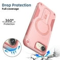 thumbnail image 6 of Allytechgroup Rugged Back Case for iPhone 16e, Compatible with MagSafe Full Body Protection Soft TPU Bumper Shockproof Anti-Scratch Magnetic Case with Kickstand for iPhone 16e, Pink, 6 of 7