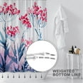thumbnail image 4 of Watercolor Painted Flowers Shower Curtain Sets,Red and Blue Blossom Meadow Umbelliferous Plant Bathroom Curtains,Modern Minimalist Bath Curtain,Waterproof Fabric with 12 Hooks 72x72 Inches, 4 of 6
