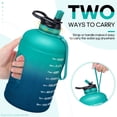 thumbnail image 3 of GEDUX 64oz Half Gallon Motivational Water Bottle with 2 Lids (Chug and Straw), BPA Free Sports Drink Water Jug with Time Marker for Camping Sports Workouts and Outdoor Activity, 3 of 7