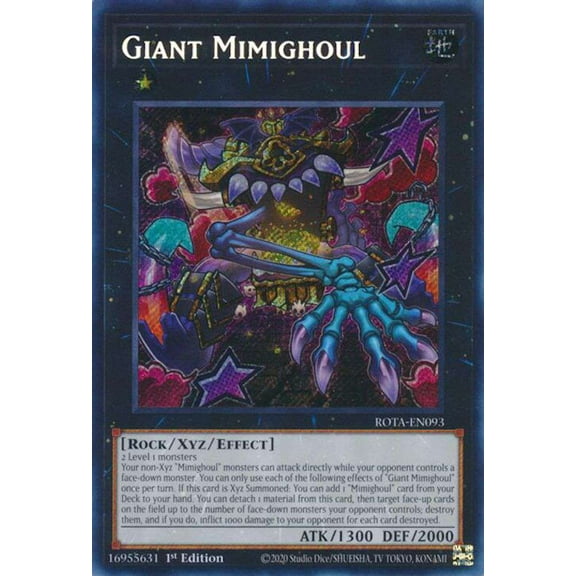 YuGiOh Rage of the Abyss Giant Mimighoul ROTA-EN093 (Quarter Century Secret Rare)