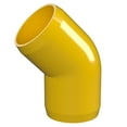 thumbnail image 2 of FORMUFIT F03445E-YE-8 45 degree Elbow PVC Fitting, Furniture Grade, 3/4" Size, Yellow , 8-Pack, 2 of 3