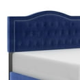 thumbnail image 2 of Modern Velvet Upholstered 60" Queen Bed in Blue, 2 of 7