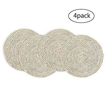 Download Woven Placemats Corn Straw Dining Table Mats Round Rattan Braided Coaster Mat Natural Handmade Heat Resistant Pad For Kitchen 4pcs Round 12 Walmart Com Walmart Com