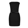 thumbnail image 5 of SEMPAI Summer Dress for Women Bodycon Dresses Sleeveless Tube Top Solid Above the Knee Dresses for Women 2024 Gift for Mom Casual, 5 of 7
