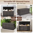 thumbnail image 4 of Costway Coffre de Terrasse en Rotin de 85 Gallons avec Doublure Imperméable, Roues Universelles et Vérin à Gaz, Brun, 4 of 10