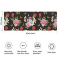 thumbnail image 3 of Pioneer Flower Floral Print Pattern Bathroom Rugs Mat, Non Slip Microfiber Bathroom Rug with Rubber Backing, Soft Mats for Bathroom Floor Tub Shower, 17"x47", 3 of 5