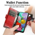 thumbnail image 2 of Case for Samsung Galaxy A51 5G Cover Leather Wallet Folio Case Book Design Flip Magnetic Closure - Red, 2 of 5