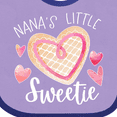 thumbnail image 4 of Inktastic Nana's Little Sweetie with Pink Heart Cookie Boys or Girls Baby Bib, 4 of 4
