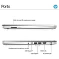 thumbnail image 3 of HP Student Business Laptop Computer - Intel Processor N150, 14 inch HD Display, AI-Powered, Lightweight, Windows 11 Pro, Webcam, 16GB RAM,128GB UFS+256GB MSD, Silver, 3 of 8