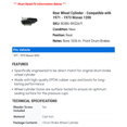thumbnail image 2 of Rear Wheel Cylinder - Compatible with 1971 - 1973 Nissan 1200 1972, 2 of 2
