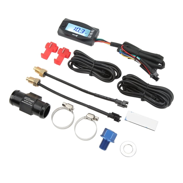 Motorcycle , 4 In 1 Water Oil Temperature Time Voltage Gauge LCD Digital Display DC12V Universal For Motorcycle