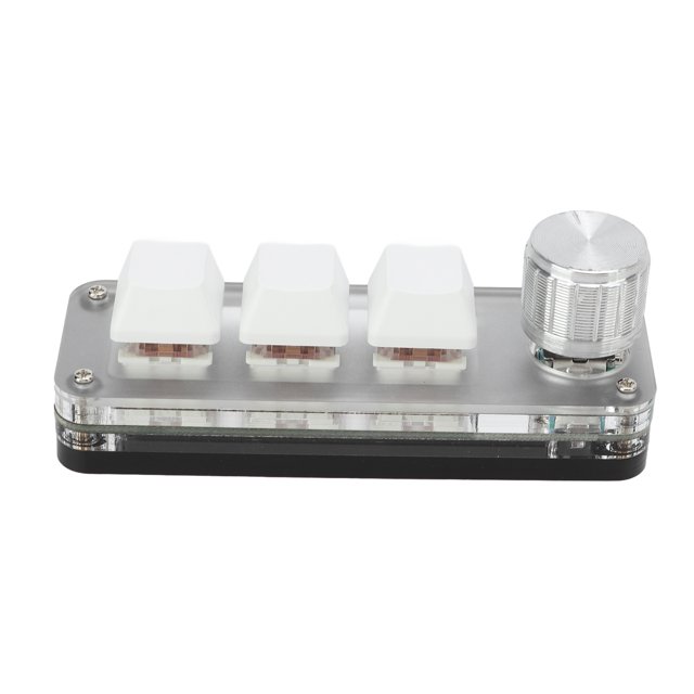Clavier de Jeu, Mini Clavier de Raccourci Portable 3 Touches RGB Rétro-Éclairage Blanc Multifonctionnel pour le Contrôle Industriel