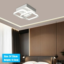110V 22W Square LED Ceiling Light Flush Mount Kitchen Bedroom Down Lighting Fixture Lamp 9.454*7.87inch for Living Room, Dining Room, Bedroom
