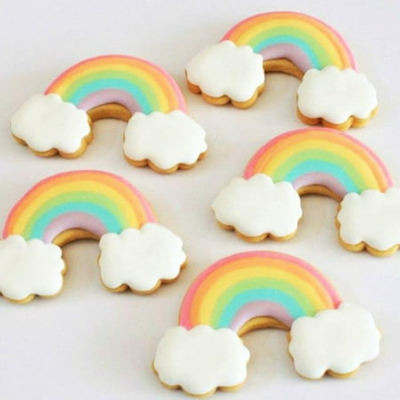 

Rainbow Cookie Cutter For Kids Biscuit Fondant Bread Sandwich Pastry Bun Mold Baking Tool